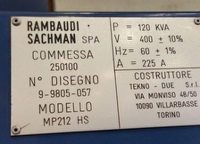 sales  SACHMAN-RAMBAUDI MP212-HS usado
